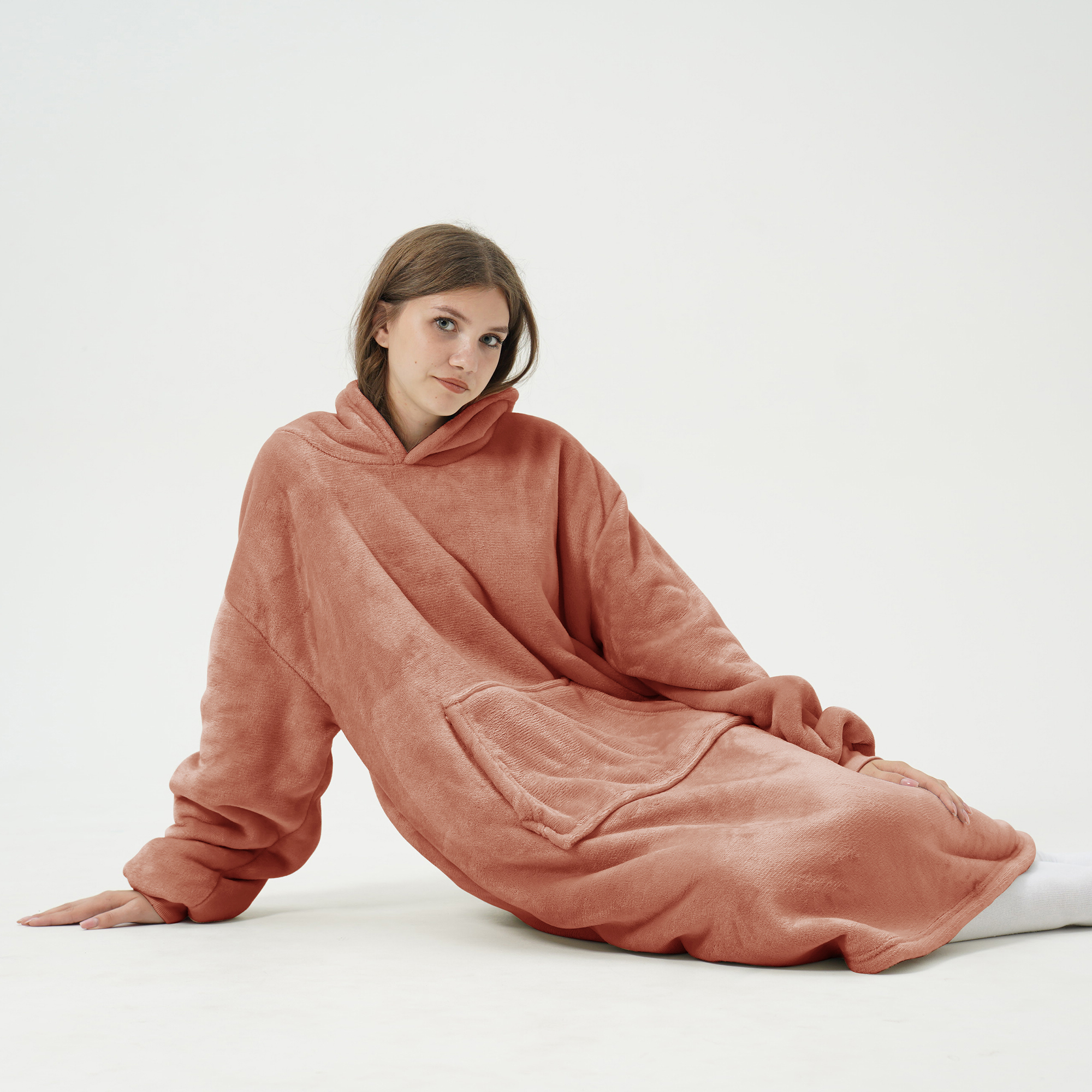 SHERRY - Oversized Hoodie - 70x110 cm - Muted Clay - pink