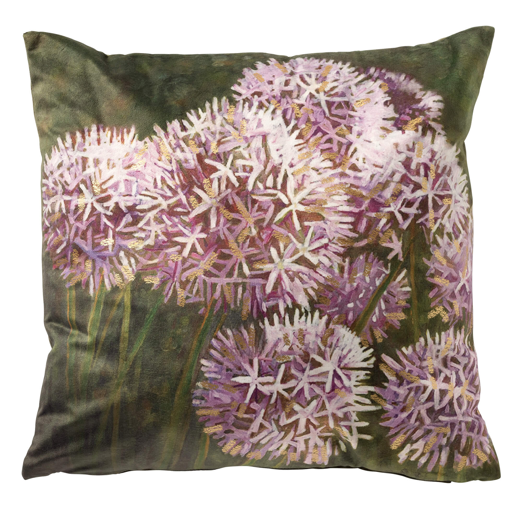 DIANTHE - Coussin 45x45 cm - Orchide Ice - violet et vert