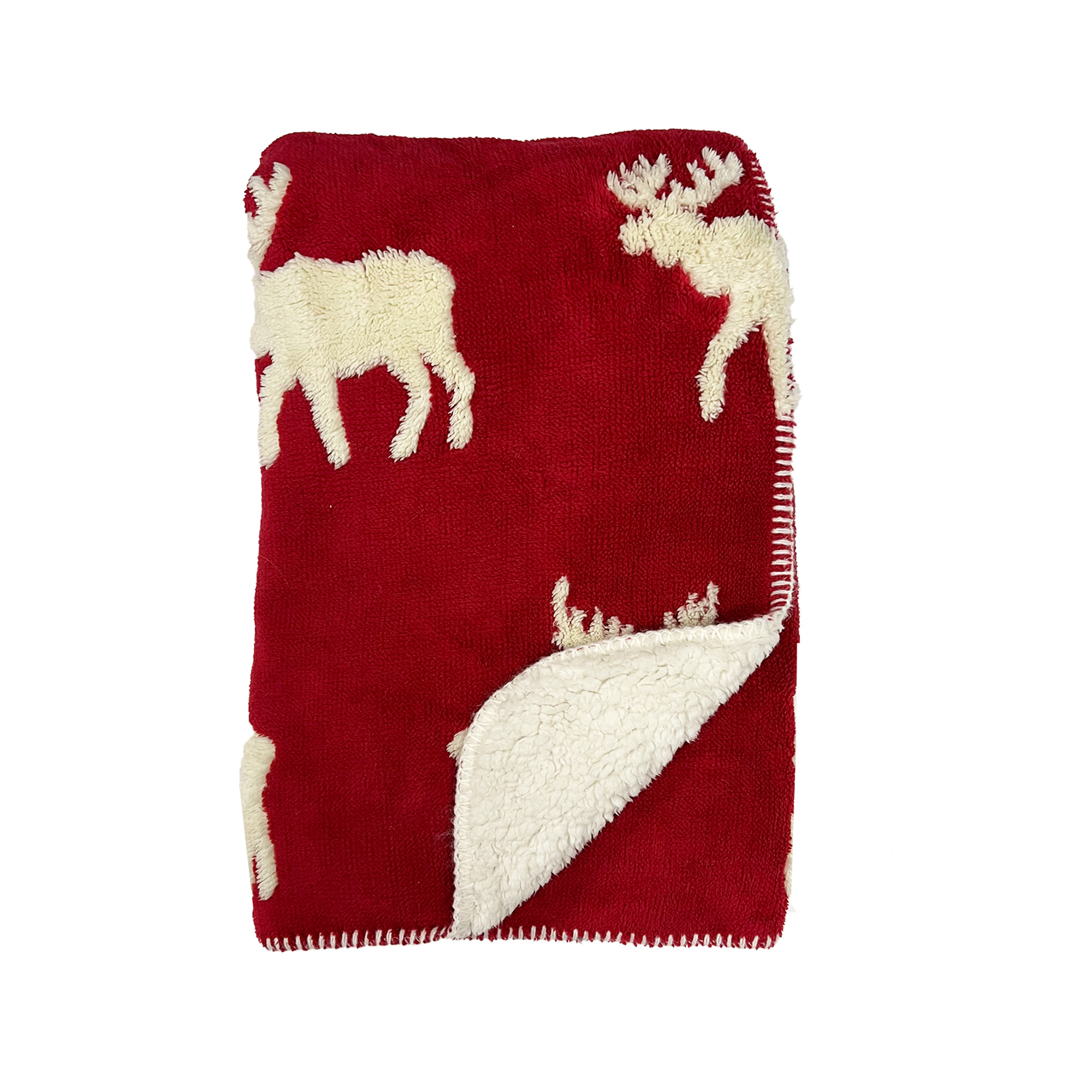 REINDEER - Plaid 140x180 cm Biking Red - rood