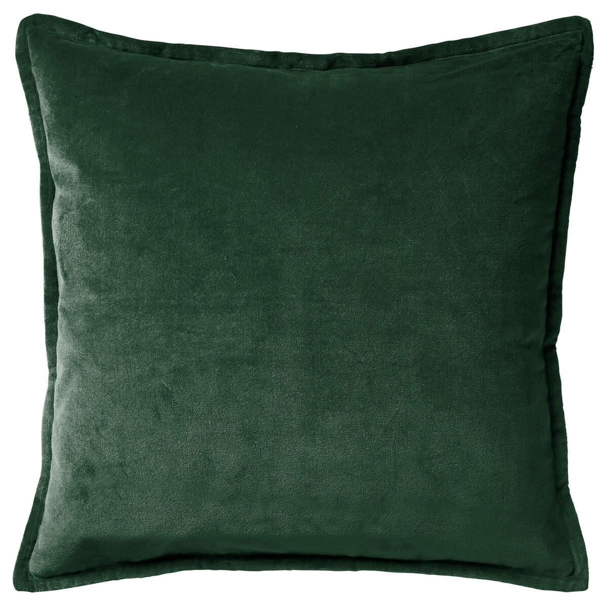 CAITH - Decorative cushion 50x50 cm - 100% cotton velour - Mountain View - Dark green