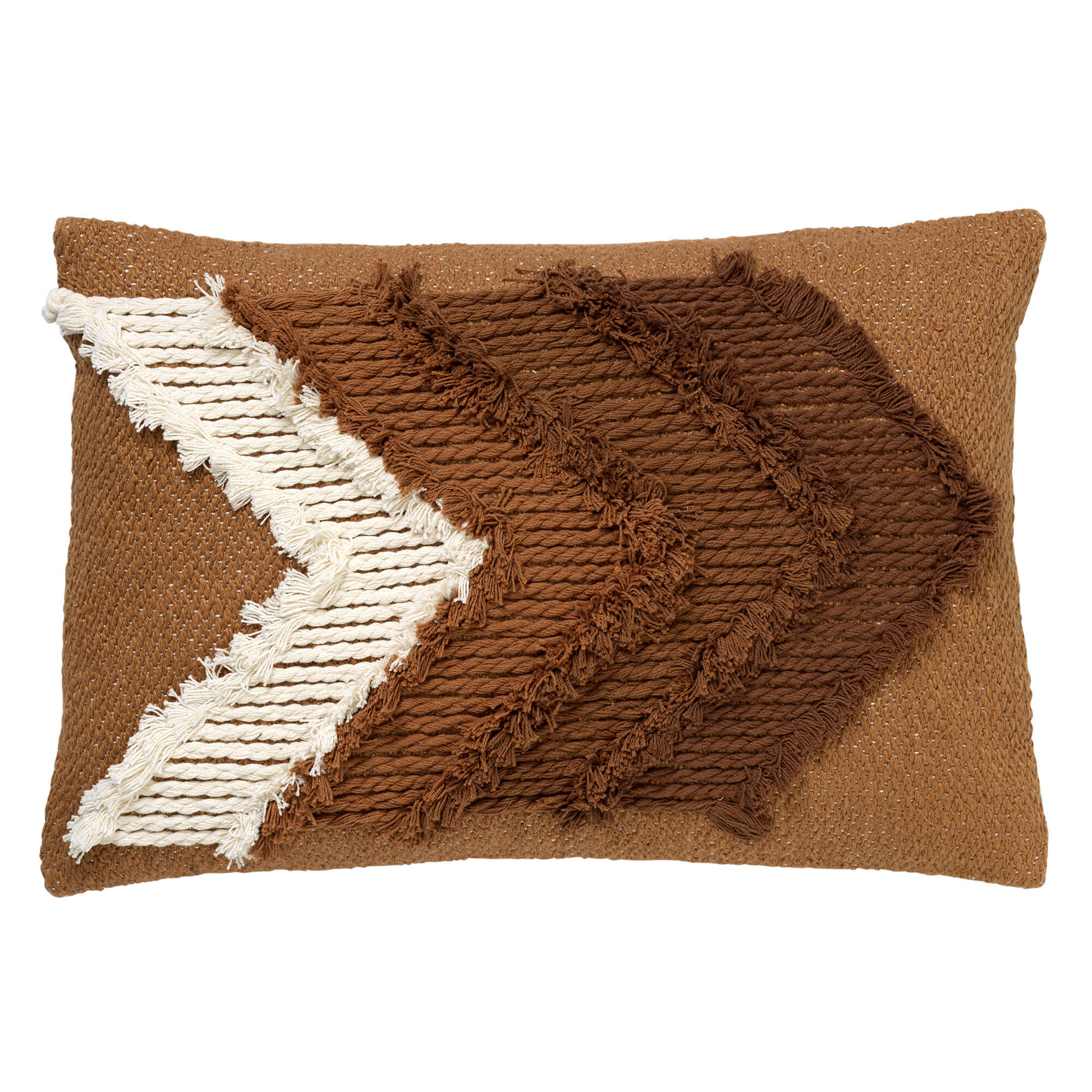 ARROW - Coussin en coton Tobacco Brown 40x60 cm 