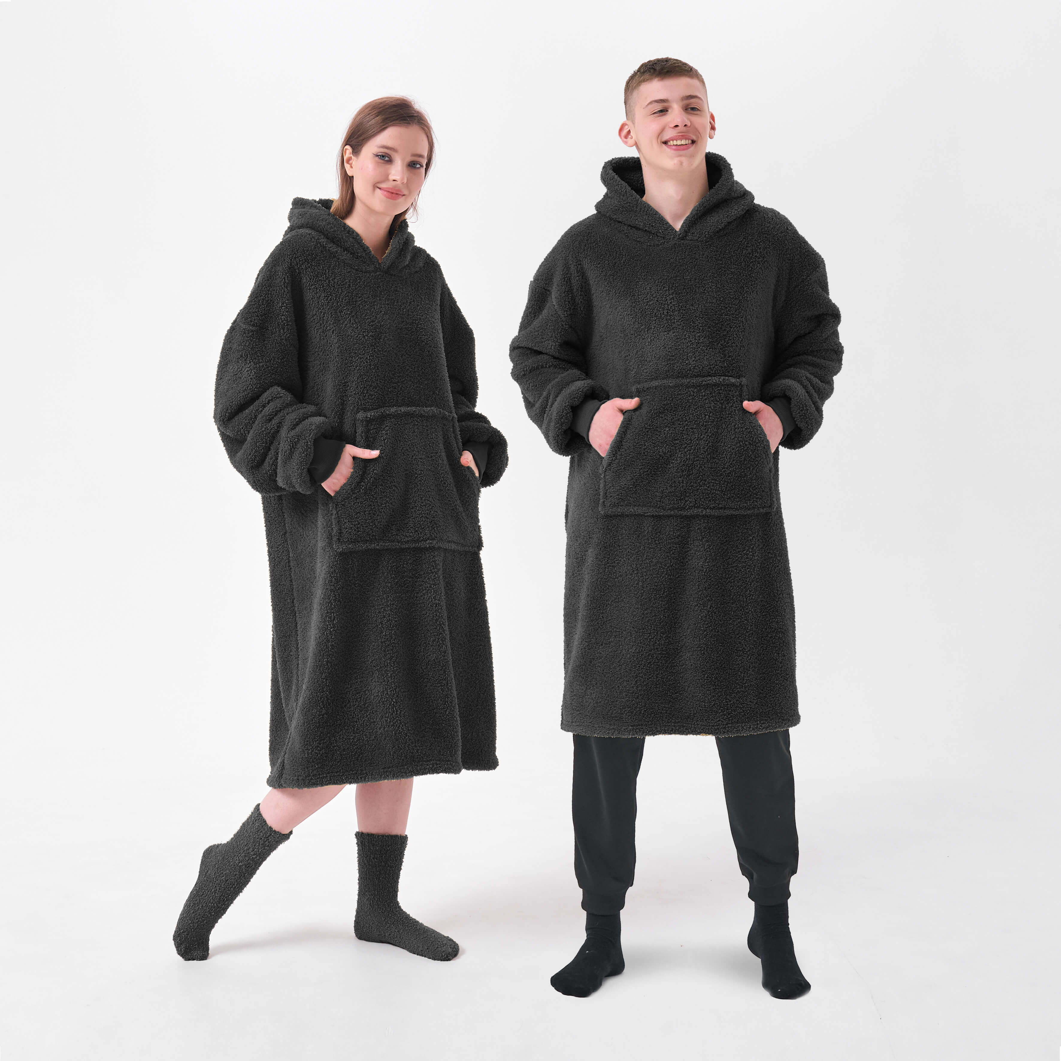 TEDDY - Oversized Hoodie 70x110 cm - unisex - Raven - black - 1 piece