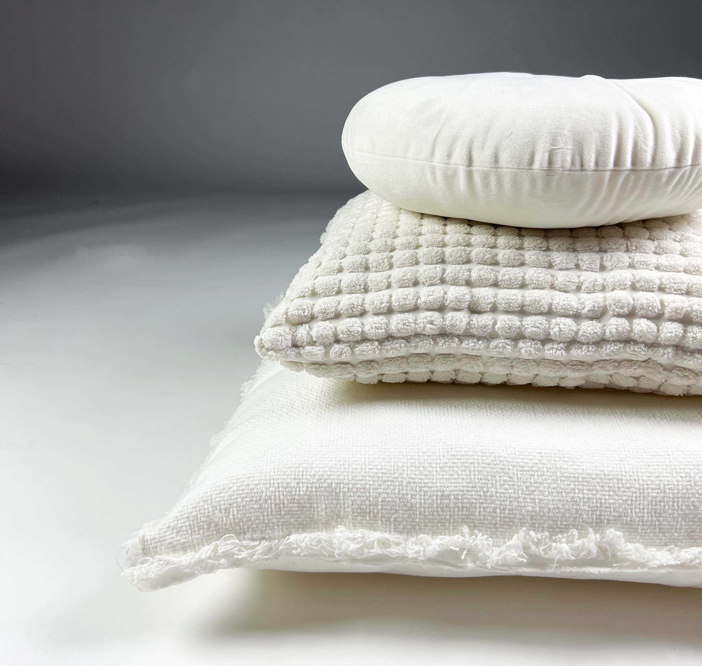 White - stone-washed Baumwolle | cm BURTO Kissenhülle 60x60 optik DDL02121000126 | Kissenbezug mit Snow