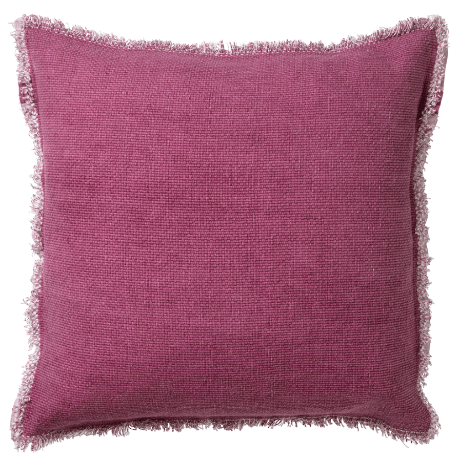 BURTO - Dekokissen Baumwolle mit stone-washed optik Heather Rose 45x45 cm