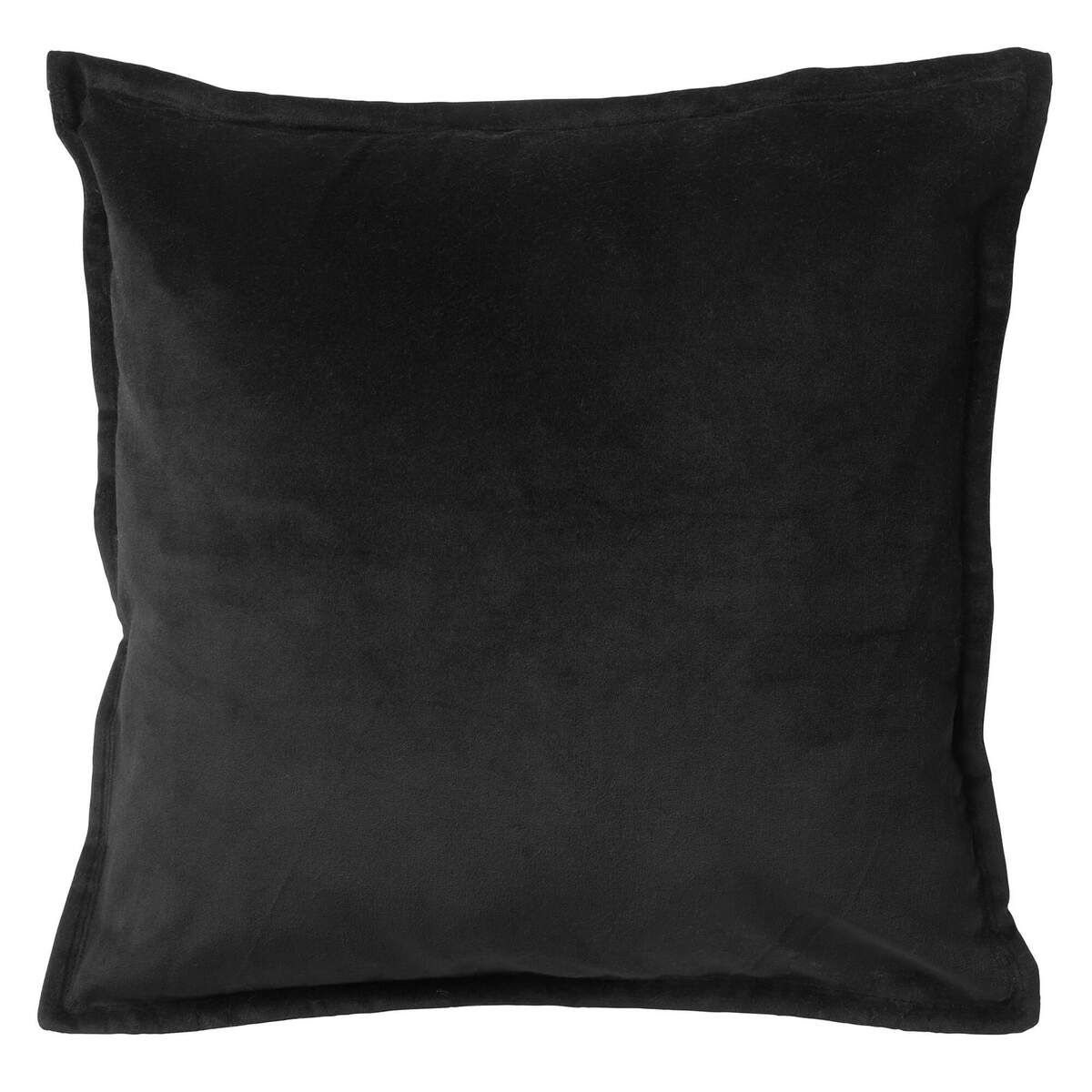 CAITH - Decorative cushion 50x50 cm - 100% cotton velour - Raven - Black