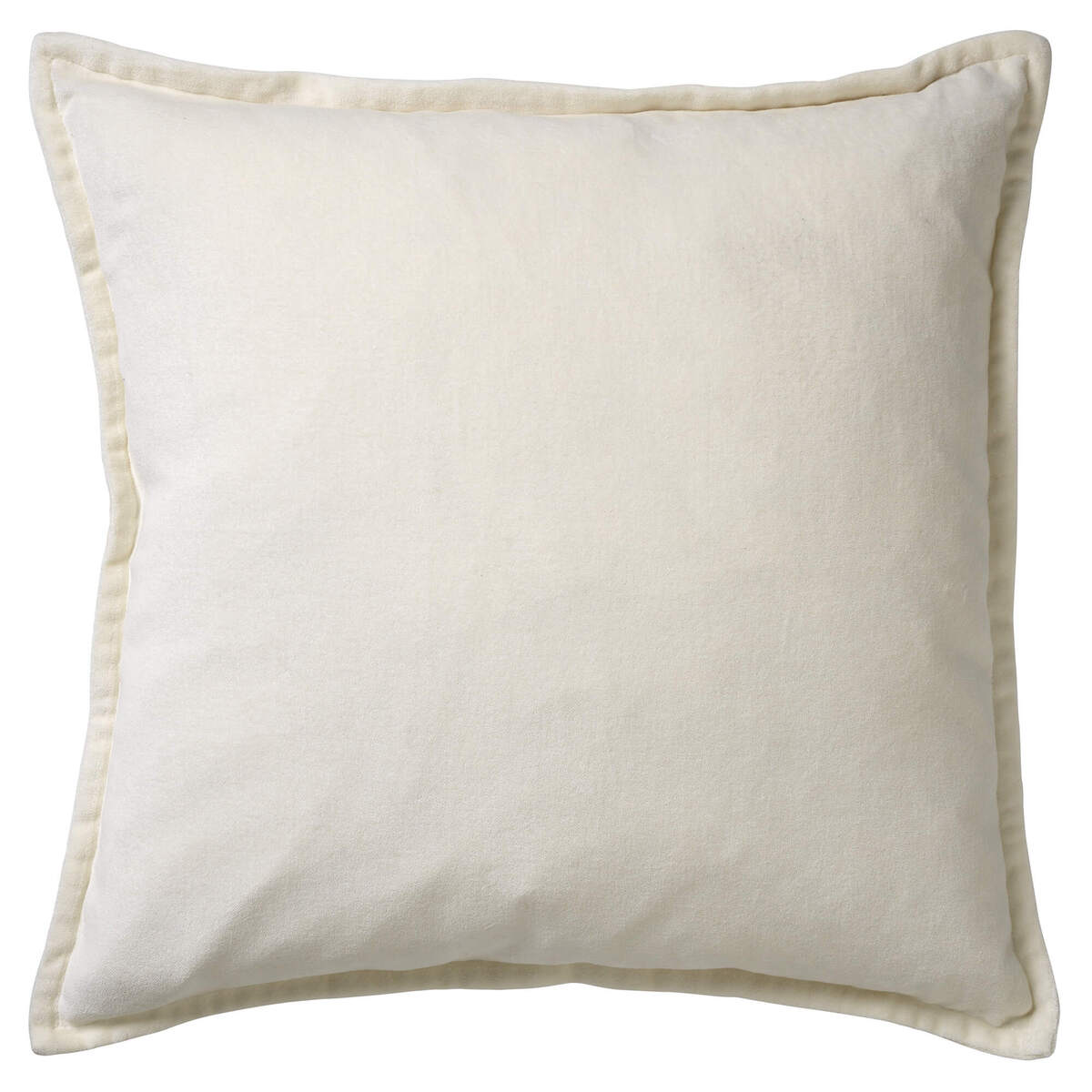 CAITH - Decorative cushion 50x50 cm - 100% cotton velour - Snow White - White