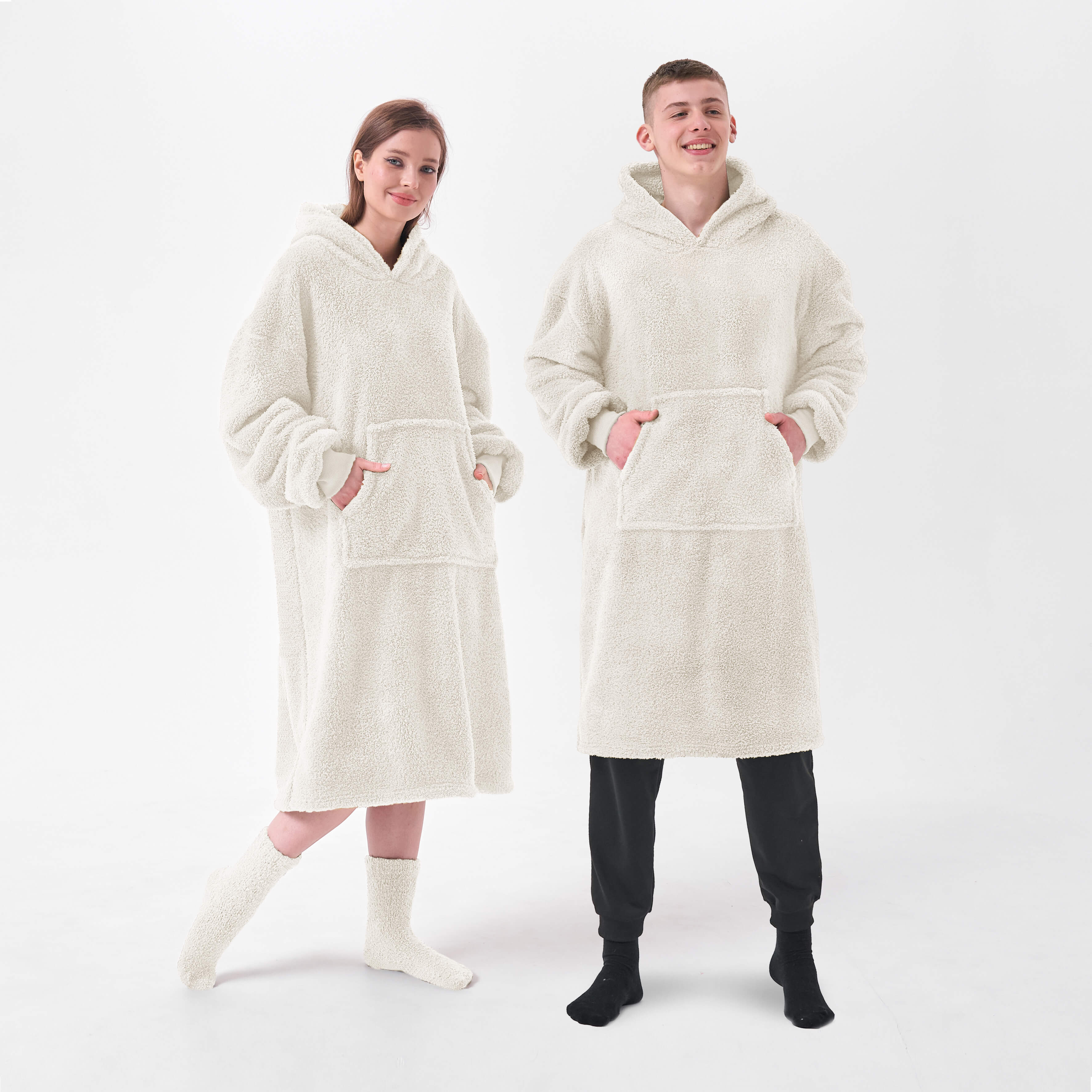 TEDDY - Oversized Hoodie 70x110 cm - unisex - Bright White - 1 piece