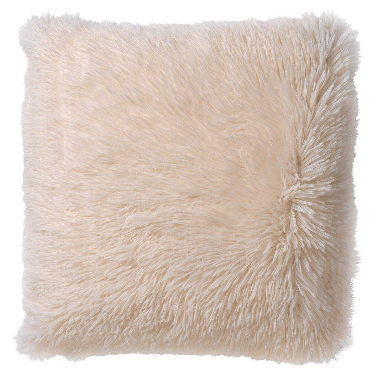 FLUFFY - Coussin décoratif 45x45 cm - ultra doux - couleur unie - Snow White - blanc