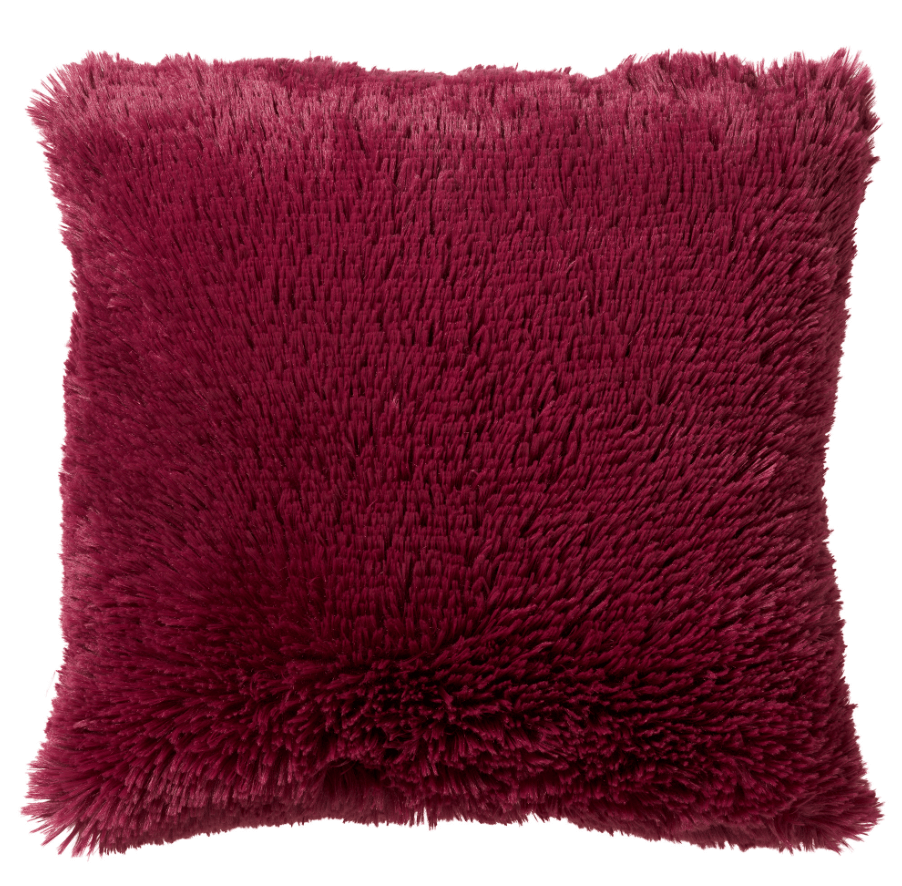FLUFFY - Cushion 60x60 cm - Red Plum - red