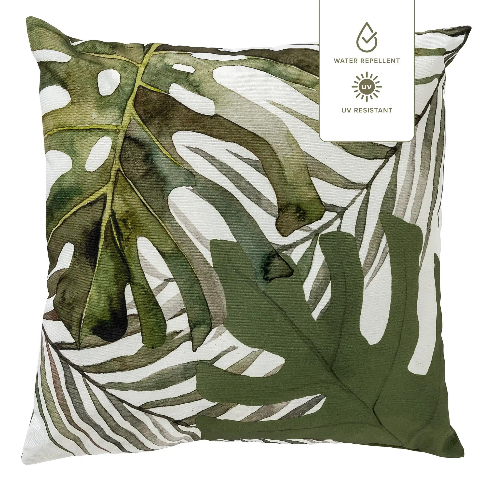 LUCIANO - Outdoor Cushion Cover 45x45 cm Olive Branch - green