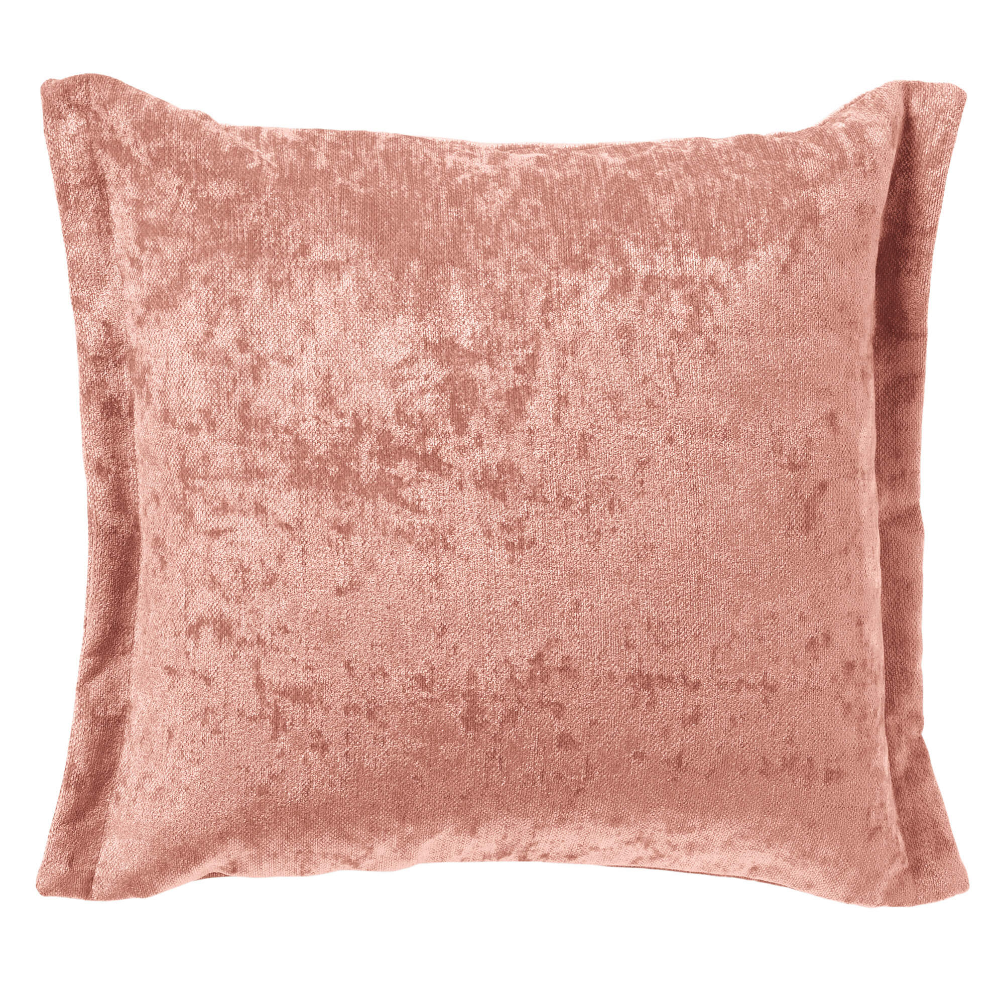 LEWIS - Sierkussen 45x45 cm - fluweel - met sierrand - Muted Clay - roze