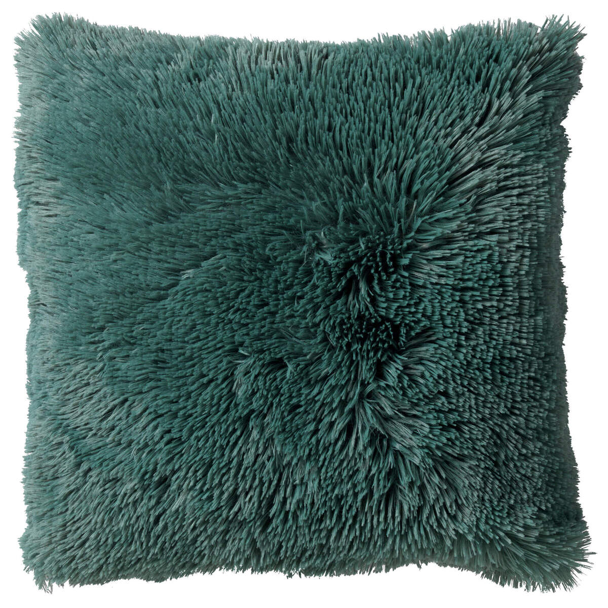 FLUFFY - Coussin décoratif 45x45 cm - ultra doux - couleur unie - Sagebrush Green - vert