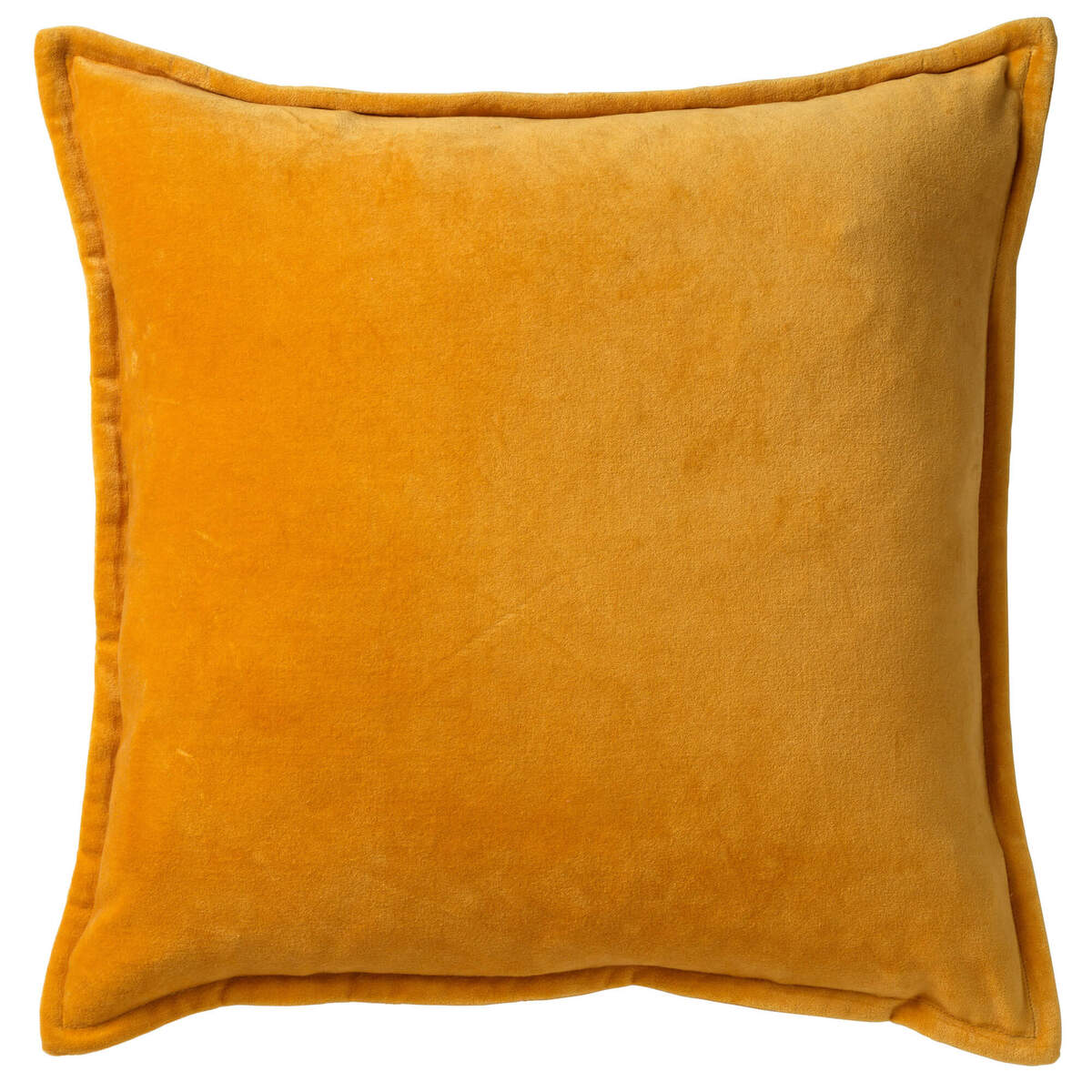 CAITH - Decorative cushion 50x50 cm - 100% cotton velour - Golden Glow - Yellow