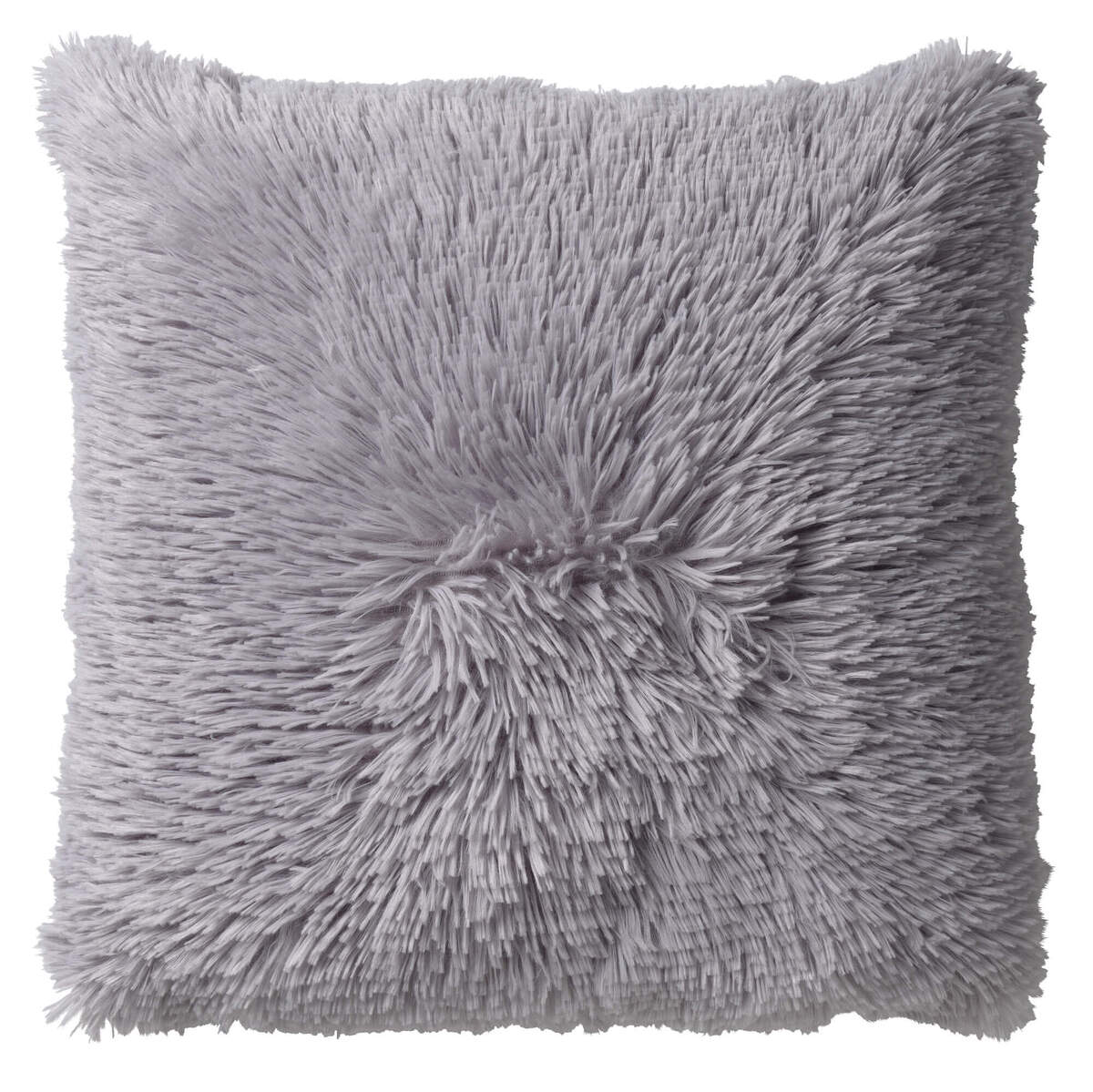 FLUFFY - Coussin décoratif 60x60 cm - ultra-doux - Grand coussin XL - Micro Chip - gris clair